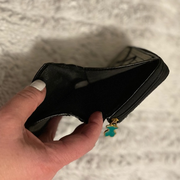 TOUS canvas and black leather trim wallet - Picture 7 of 7